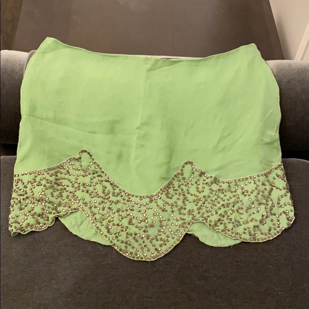 Gryphon New York Silk Beaded Skirt